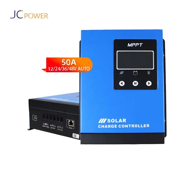 JC 태양 에너지 제품 MPPT 12 볼트 24 볼트 48 볼트 태양 컨트롤러 충전기 50A IP32 하이브리드 충전기 태양 컨트롤러