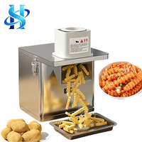 Commerciële elektrische automatische keukenmachine, multifunctionele groentesnijmachine voor aardappelchips en geraspte wortelen