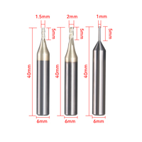 1.5 + 2.0mm 3 pièces/ensemble Cutter clé Machine de découpe fin fraise ensemble tungstène-acier et métal matériel pour Xhorse Cutter Pack