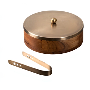 Handmade Modern Wooden Casserole Serving Dish Lid Insulated Eco-Friendly <b>Food</b> Storage <b>Container</b> - Product Image 6