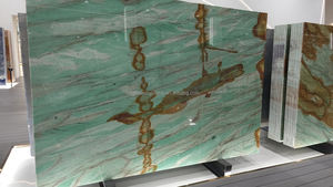 Losas de cuarcita de color verde esmeralda de lujo natural, diseño moderno pulido, garantía de 1 año para aplicaciones hoteleras - Product Image 4