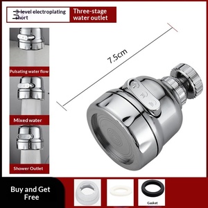 Prolongateur universel de robinet, pommeau de douche, <span class=keywords><strong>filtre</strong></span> amplificateur de pression, dispositif moussant rotatif allongé, économiseur d'eau, amplificateur de pression - Product Image 2