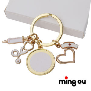 LLavero de Metal para médicos y enfermeras, de la mejor calidad, sublimación - Product Image 4