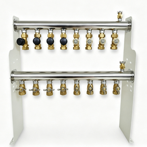 Colector de Control de Zonas Inteligente GHTECH GHSYS8p de 8 Puertos, 556x135x625mm, para Calefacción por Suelo Radiante, Sistema de Calefacción Hidrónica por Suelo Radiante - Product Image 1