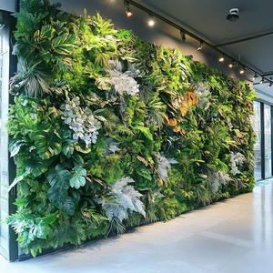 Mur végétal artificiel pour aménagement intérieur, décoration champêtre, fleurs en plastique 3D, vente en gros - Product Image 1