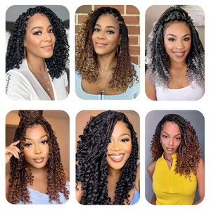 Dea scatola trecce uncinetto <span class=keywords><strong>capelli</strong></span> per donne Boho Box trecce uncinetto con estremità ricci Pre in loop trecce bohémien <span class=keywords><strong>capelli</strong></span> uncinetto - Product Image 6