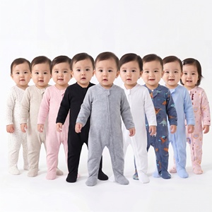 Kustom pakaian bayi baru lahir tidur Bodysuit bayi ritsleting Romper bayi piama Footie - Product Image 1
