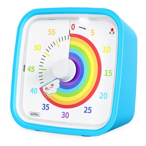 Minuteur visuel pour enfant Yunbaoit OEM, en plastique écologique, silencieux, outil de gestion du temps pour enfant, 60 minutes, minuteur de cuisine, compte à rebours - Product Image 1
