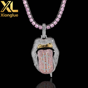 Collar con Colgante Moderno 2026 para Hombre y Mujer, Chapado en Oro de 18K, Cobre con Circonita, Joyería Hip-Hop, Regalo - Product Image 5