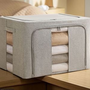 <b>Large</b> Capacity Foldable Oxford Cloth Storage Organizer Wardrobe Home Storage Organization with Steel Frame Clothes <b>Boxes</b> - Product Image 2