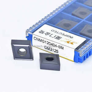 Pastilha de Metal Duro de Carboneto de Tungstênio com Revestimento DLC para Torneamento Externo CNC em Aço Inoxidável OEM CNMG120404-SM CNMG120408-SM GM3125 - Product Image 1