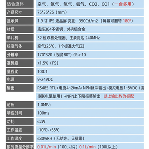 เครื่องวัดอัตราการไหลของก๊าซ MFM ของหางโจว ลี่ฮวา ตรวจจับก๊าซต่างๆ ได้ รวมถึงออกซิเจน อะргон และไนโตรเจน - Product Image 1