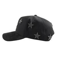 Gorras Barbas de Alta Calidad, Gorras de Béisbol Deportivas con Visera Curva de Gamuza Negra, Gorra El Barbas Hat B Cross 24K Oro Rosa