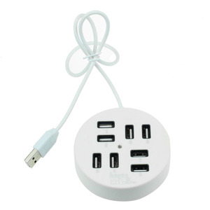 Hub USB 2.0 haute vitesse <span class=keywords><strong>Jmax</strong></span> 8 ports 2026 avec adaptateur secteur rond pour tablette - Product Image 3