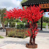 Arbre artificiel en plastique, fleurs de pêcher, cerisier, érable, imperméable, haute simulation, fait main, vente en gros, durable, pour la Saint-Valentin