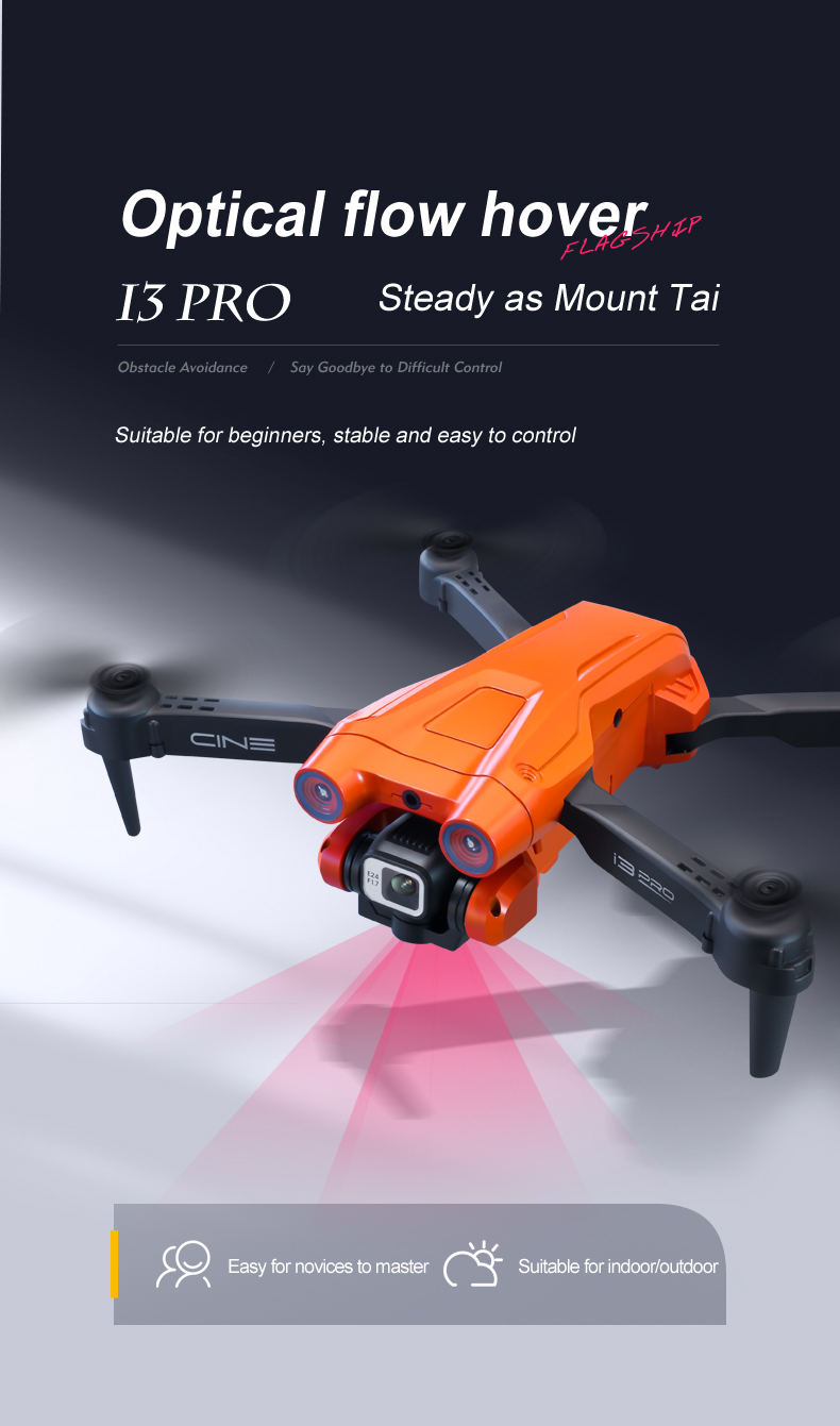 I3 Pro Drone - 4K HD Dual Camera Drones Obstacle avoidance with