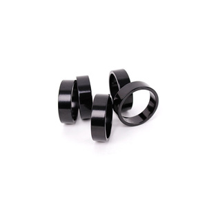 Entretoises de potence de vélo 31,8 mm en alliage d'aluminium noir usiné CNC haute résistance - Product Image 2