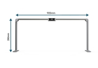 Lampe de table carrée en plastique, vente en gros d'outils pour les ongles, lampe à LED de beauté demi-lune rétractable à bas prix