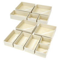 Organisateur de rangement pliable multifonctionnel en tissu non tissé pour tiroirs et placards, 6 pièces, pour sous-vêtements, chaussettes et commodes