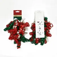 Рождественское украшение, разноцветная пластиковая подарочная лента, вьющийся бант