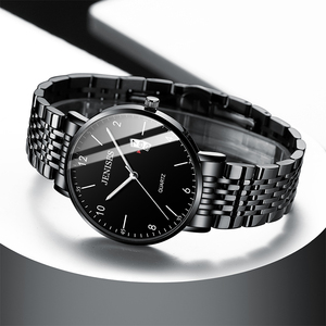 Orologio da Uomo Elegante in Acciaio Inossidabile, Movimento al Quarzo, 40mm, Impermeabile 3BAR, Luminoso, Cinturino in Pelle, Design Semplice e Lussuoso - Product Image 5