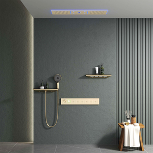 Nouvelle mode LED ensemble <span class=keywords><strong>de</strong></span> mélangeur <span class=keywords><strong>de</strong></span> <span class=keywords><strong>douche</strong></span> monté au plafond pluie brouillard cascade Bluetooth ensemble <span class=keywords><strong>de</strong></span> <span class=keywords><strong>douche</strong></span> thermostatique salle <span class=keywords><strong>de</strong></span> bain système intelligent - Product Image 2