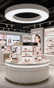 M & S Nhà Máy Cung Cấp Có Thể Điều Chỉnh Cửa Hàng Mỹ Phẩm Đảo Truy Cập LED Chiếu Sáng Trang Điểm Nến Cửa Hàng Hiển Thị Kệ - Product Image 3