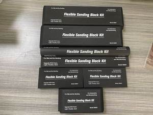 Kit de ponçage 7 pièces, bloc abrasif pour le travail du bois, la <span class=keywords><strong>carrosserie</strong></span> automobile, léger, flexible, dur - Product Image 2