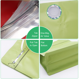 Bolsa de café eco friendly 1lb, impressa personalizada, fundo quadrado, 16oz, bolsa de café a granel - Product Image 2