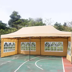 Outdoor Opvouwbare Instant Custom Easy Up 10X10 3X3 Pop-Up Luifel Marquee Prieel Party Metal Tent Frame Black Patio Prieel Tent