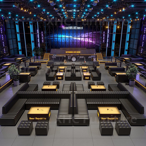 Prix d'usine – Ensemble de mobilier personnalisable pour boîte de nuit commerciale : banquette, tables LED, canapé modulaire pour <span class=keywords><strong>bar</strong></span>, club, zone VIP - Product Image 2