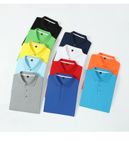 Hoogwaardig gekleurd zakelijk casual marineblauw overhemd unisex zomer ademend korte mouw revers korte mouw ODM op maat gemaakte polo