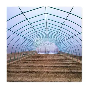 现成的低隧道滚动台温室大气控制镀锌框架农业温室