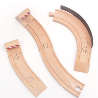 Accessoires en bois modèle de train ferroviaire jouets accessoires de gare ferroviaire jouet de voies de train en bois