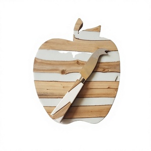 Nueva Tabla de Cortar Ecológica de Resina de Madera con Forma de Manzana de 12 Pulgadas, Tabla de Desayuno de Madera, Tabla de Charcutería, Tabla para Quesos - Product Image 1