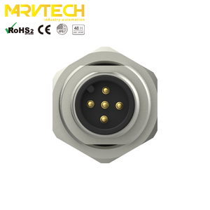 Connecteur mâle IEC FEAM5R-0.5 IP67 4A 60V avec contacts en laiton/plaqué or et boîtier en laiton/plaqué nickel pour données - Product Image 4
