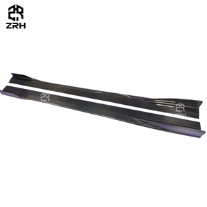 Jupes latérales en fibre de carbone style IMP pour <span class=keywords><strong>Mercedes</strong></span> Classe <span class=keywords><strong>C</strong></span> W205 C63 AMG Coupé Berline Kit carrosserie d'extension de jupes latérales sport - Product Image 5