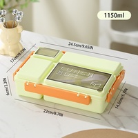 Nouvelle Arrivée Amz : Boîte à Lunch Scolaire Réutilisable pour Enfants, 4 Compartiments, Anti-Fuite, Sans BPA, Écologique, Compatible Micro-ondes et Lave-Vaisselle