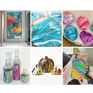 Office and School Supplies Easily Washable High Flow Acrylic Pour Art <strong>Paint</strong> with Premium Pigments Packed <strong>in</strong> Easy-squeeze <strong>Bottle</strong> - Product Image 4