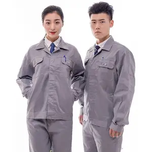 Uniforme de travail réfléchissant à manches longues bleu, uniforme de travail bon marché pour homme, uniformes de travail d'hiver