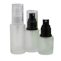Bouteille vaporisante à épaule plate en verre givré, 20/30/40/50/60/80ml, Spray de parfum, produit cosmétique, pour les yeux