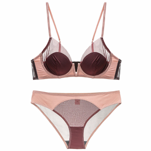 ชุดชั้นในเซ็กซี่ ชุดบราและกางเกงในผ้าไนลอนร้อนแรง ชุดบราและกางเกงในผ้าตาข่าย ชุดบราและกางเกงในผ้าซาติน - Product Image 1