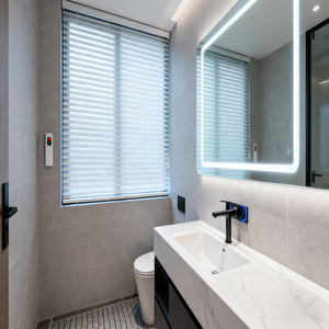 Portes coulissantes de douche en verre trempé dépoli pour cuisine, supermarché, école - Solution moderne d'intimité intérieure étanche - Product Image 1