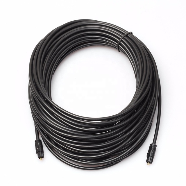 10m OD4.0mm 24K Gold Plated Connector Digital Optical Toslink Audio Cable with PVC Jacket for TV SPDIF Output