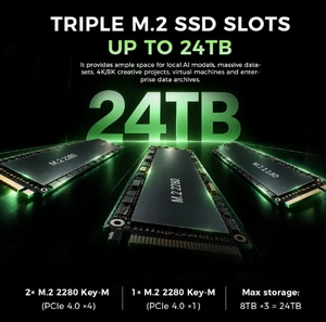 Мини-ПК GMKtec EVO-<span class=keywords><strong>X5</strong></span> <span class=keywords><strong>PRO</strong></span> на базе AMD Ryzen AI <span class=keywords><strong>Max</strong></span>+ <span class=keywords><strong>PRO</strong></span> 495, 192 ГБ LPDDR5X, 55 TOPS NPU, с двумя портами 10G LAN, поддержкой 8K, ИИ-рабочая станция - Product Image 5