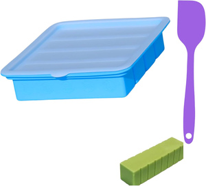 Nuevo Diseño Ecológico, Bandeja de Silicona de Grado Alimenticio para Congelar Sopa, Salsas, Caldos y Restos de Comida, Contenedor Grande para Cubos de Hielo, Molde para Sopa con Tapa - Product Image 3
