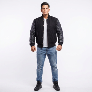 2026 Best Supplier Custom Logo Winter Varsity <b>Jacket</b> for Men & Unisex Casual Sportswear with Stand Collar Front Logo Soft Fabric - Product Image 1