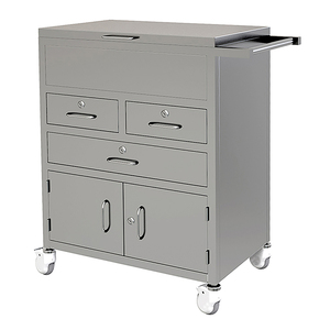(MS-T200S) Chariot d'urgence simple en acier inoxydable avec roues - Product Image 4