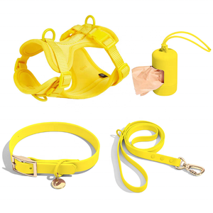 Conjunto de <span class=keywords><strong>Collar</strong></span>, Correa y Arnés para Perro 4 en 1, Cómodo, con Materiales de Nailon y PVC, Decoración Metálica Reflectante - Product Image 4