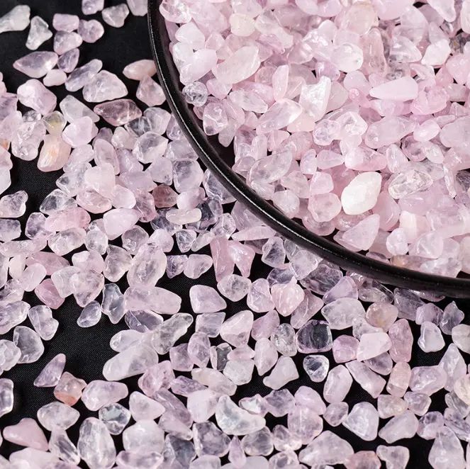Crystals Stones Gravel Rocks Stones Wholesale Bulk Rose Quartz More Sizes cheap Chips For /healing stones Home decoration